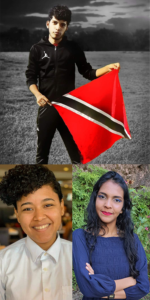 Top – Kaveer Phillips 1st place; Bottom left – Danielle Pacheco 2nd place; Bottom right – Mikella Hosien 3rd place.